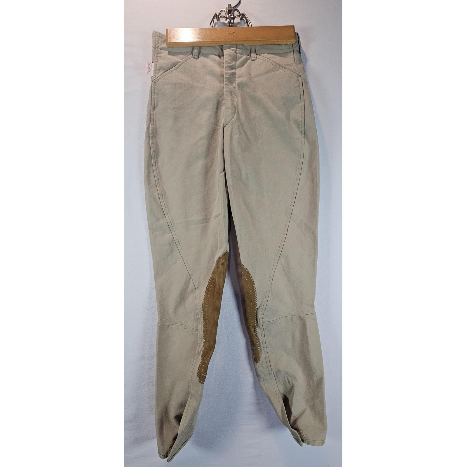 Women's Size 12 Tan Tailored Sportsman Knee Patch Horseback Riding Breeches